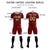 Custom Crimson Khaki Quick Dry Training Uniform Soccer Sets Jersey