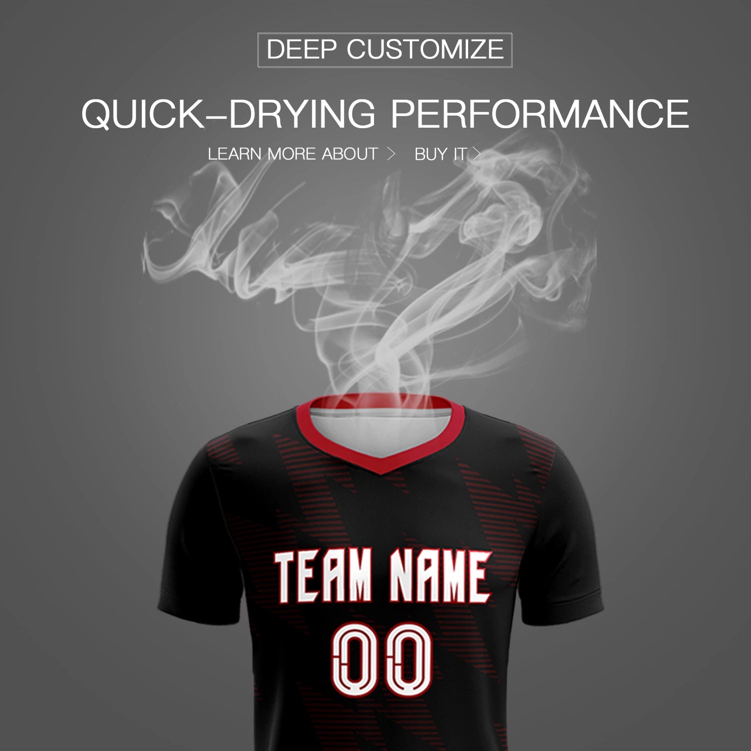 Custom Black Crimson Quick Dry Training Uniform Soccer Sets Jersey