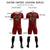 Custom Crimson Khaki Quick Dry Training Uniform Soccer Sets Jersey