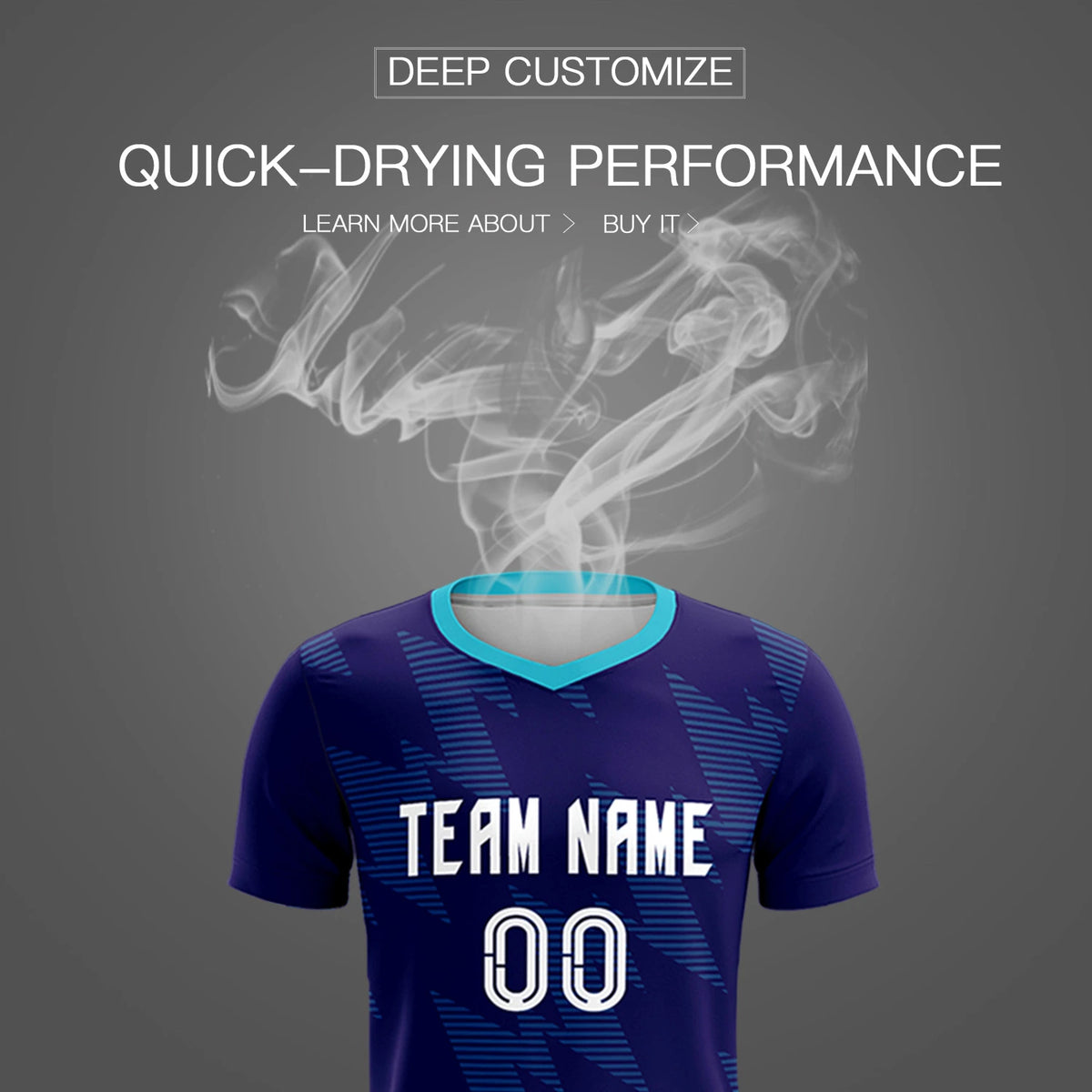 Custom Navy Khaki Quick Dry Training Uniform Soccer Sets Jersey