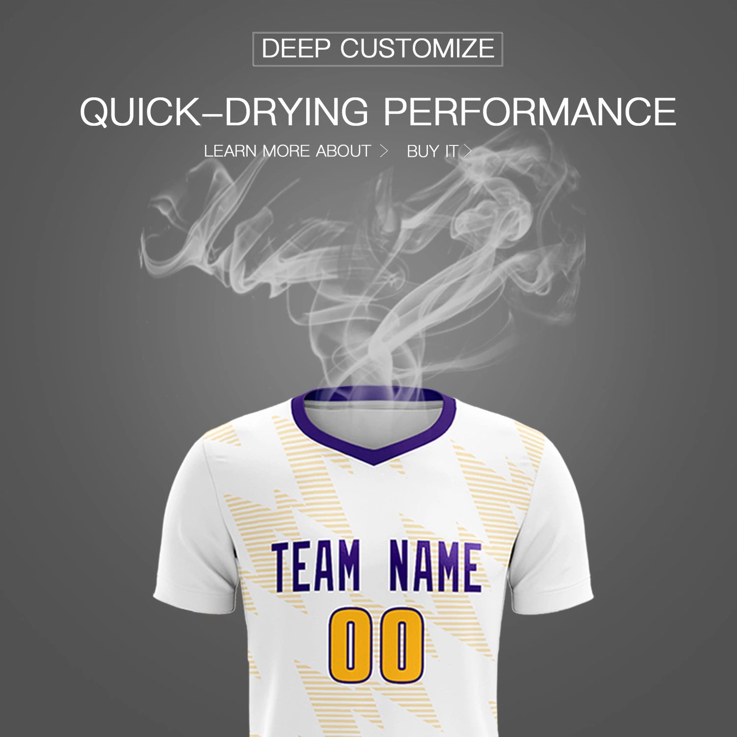 Custom White Yellow Quick Dry Training Uniform Soccer Sets Jersey