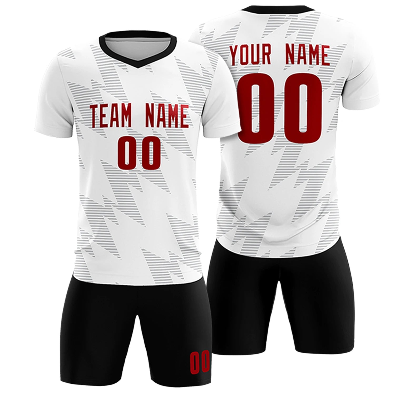 Custom White Gray Quick Dry Training Uniform Soccer Sets Jersey