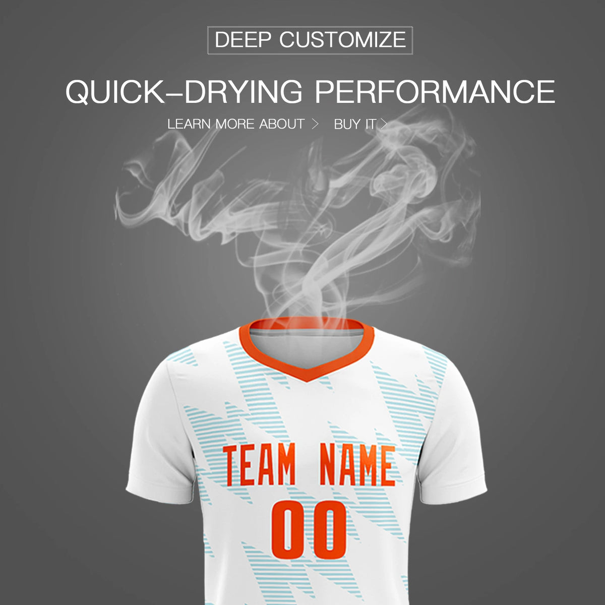 Custom White Aqua Quick Dry Training Uniform Soccer Sets Jersey