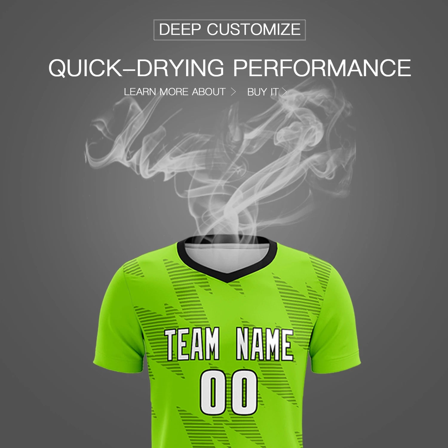 Custom Neon Green Black Quick Dry Training Uniform Soccer Sets Jersey