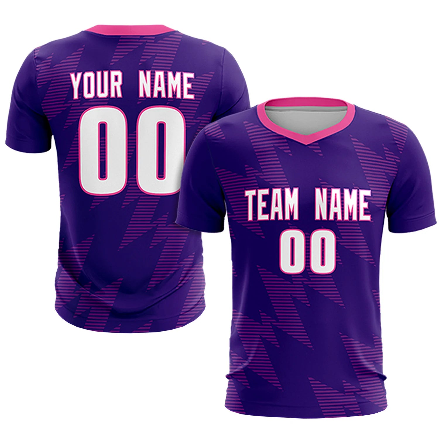 Custom Purple Pink Quick Dry Training Uniform Soccer Sets Jersey