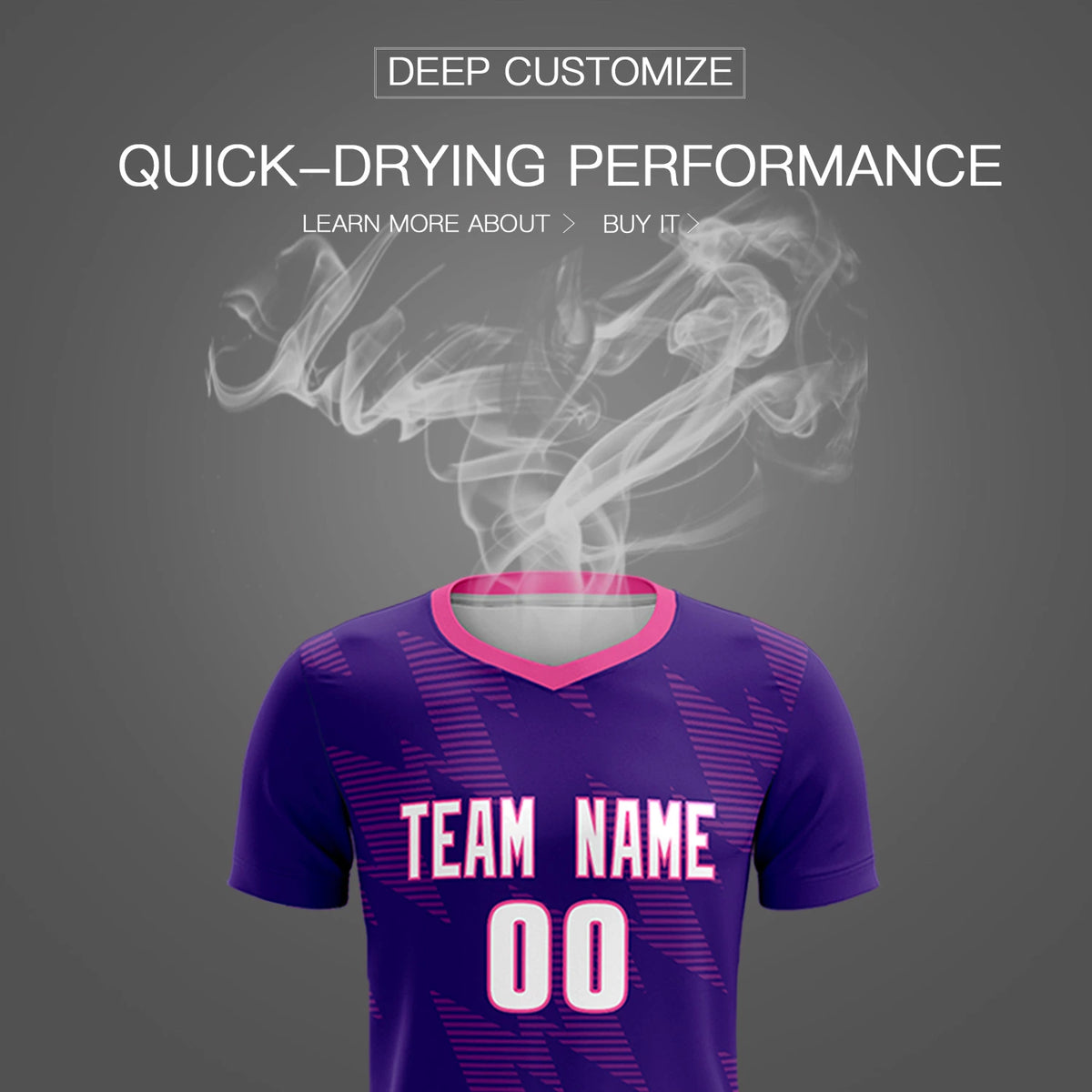 Custom Purple Pink Quick Dry Training Uniform Soccer Sets Jersey