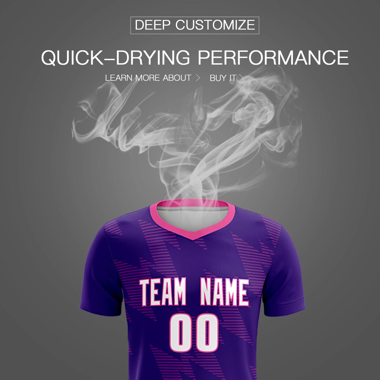 Custom Purple Pink Quick Dry Training Uniform Soccer Sets Jersey