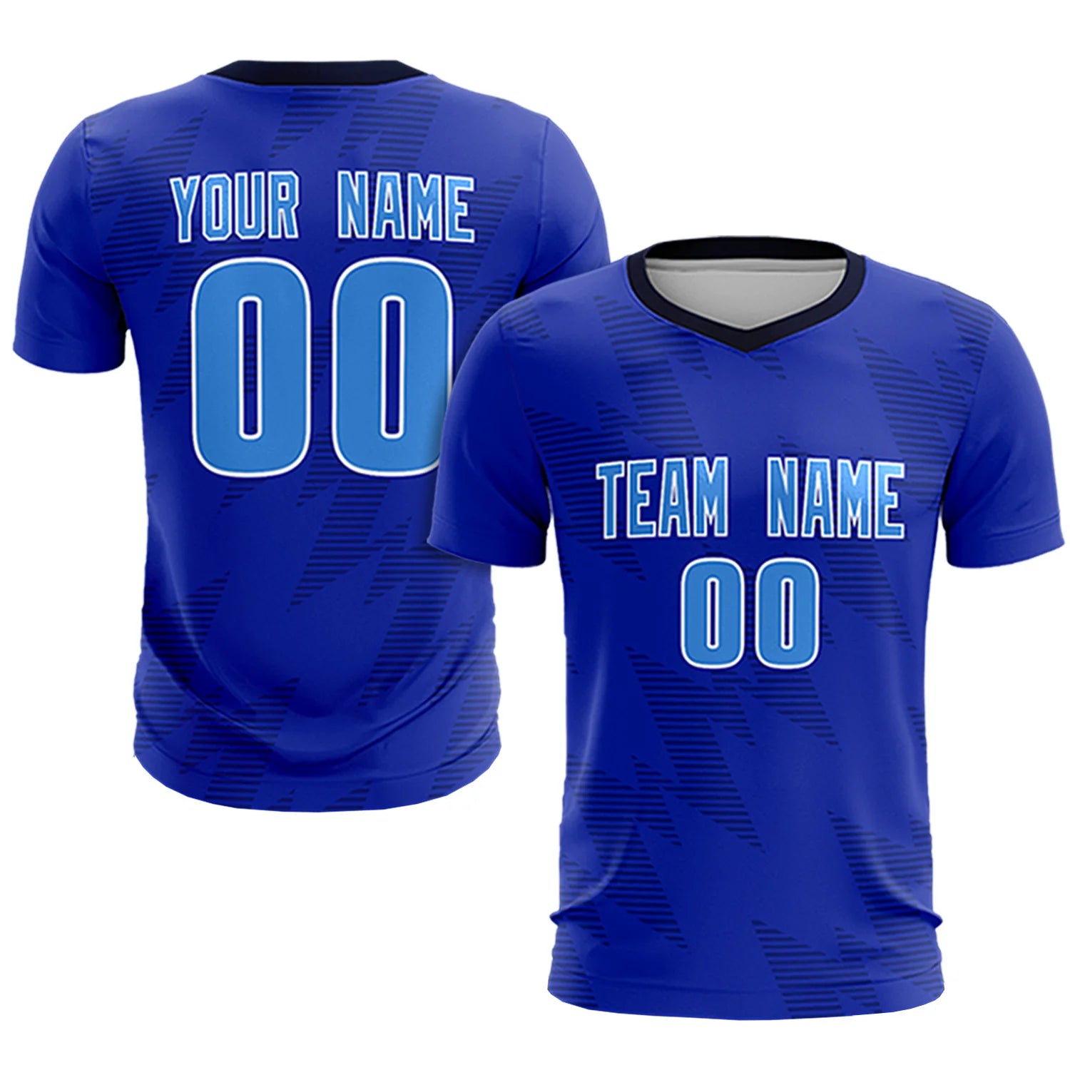 Custom Royal Blue Navy Quick Dry Training Uniform Soccer Sets Jersey