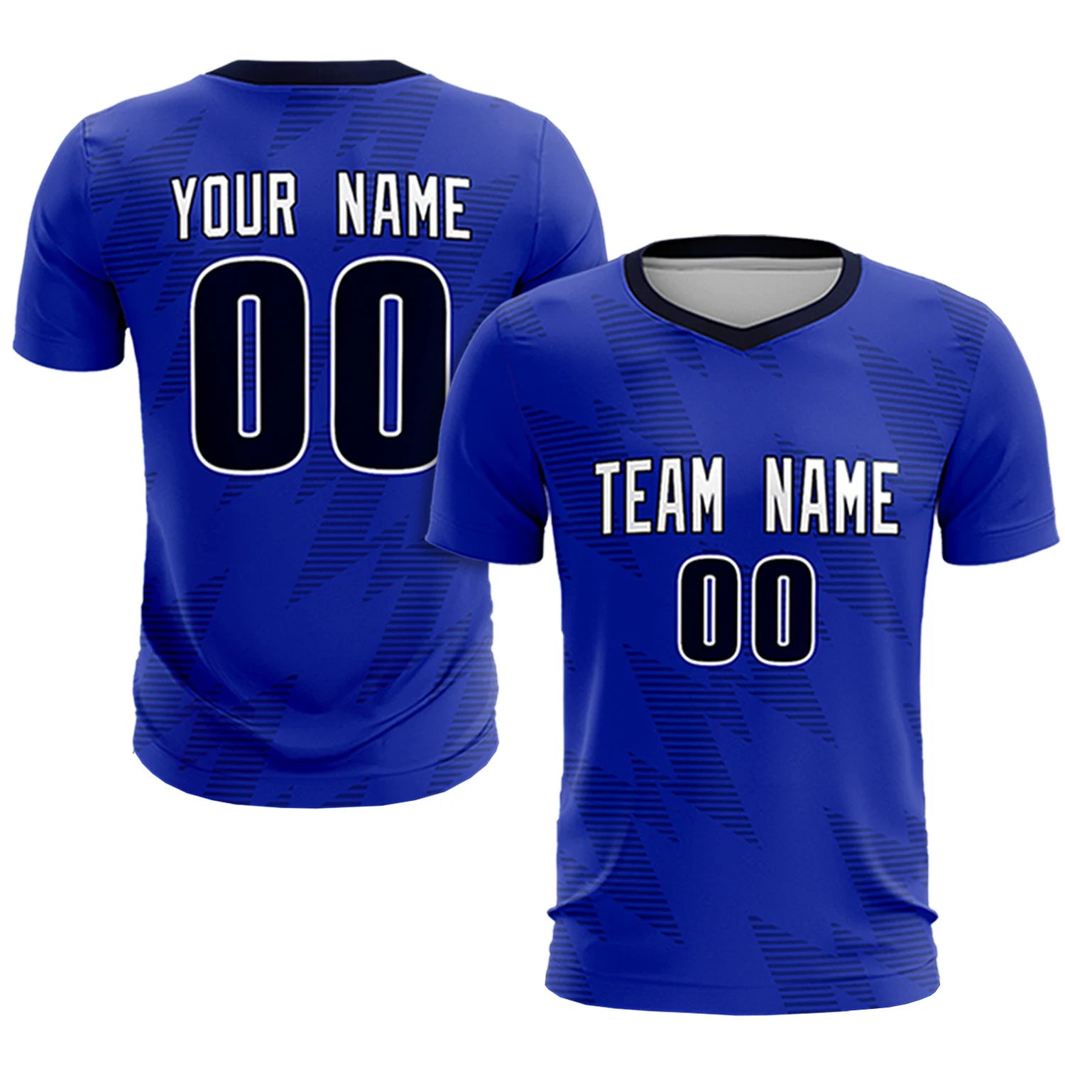 Custom Royal Blue Navy Quick Dry Training Uniform Soccer Sets Jersey