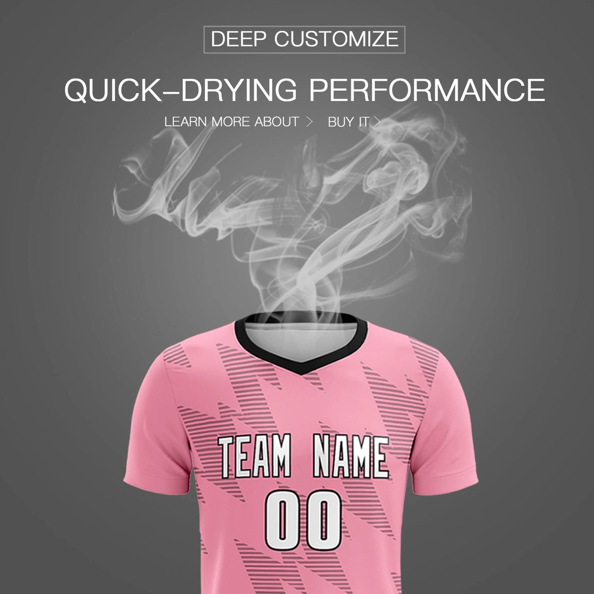 Custom Light Pink Black Quick Dry Training Uniform Soccer Sets Jersey