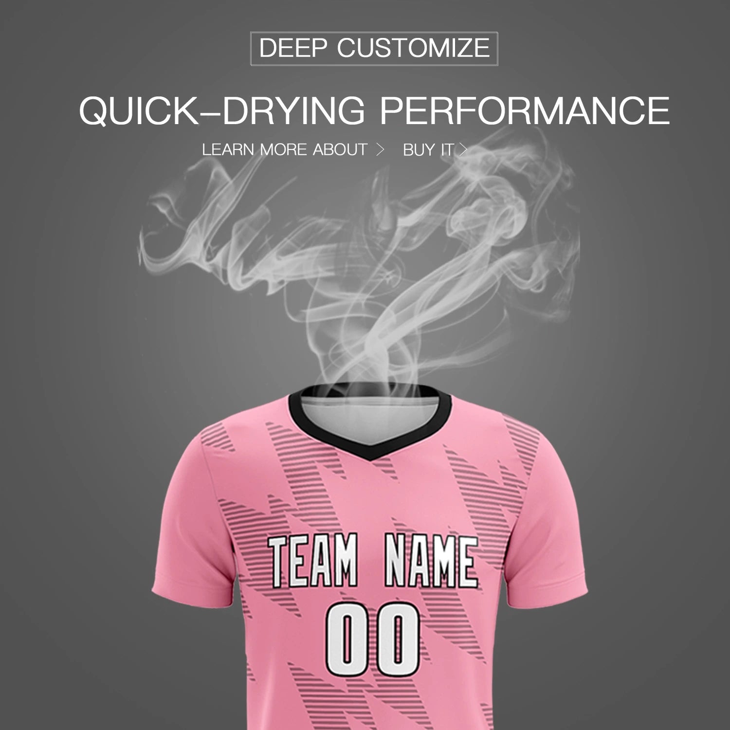 Custom Light Pink Black Quick Dry Training Uniform Soccer Sets Jersey