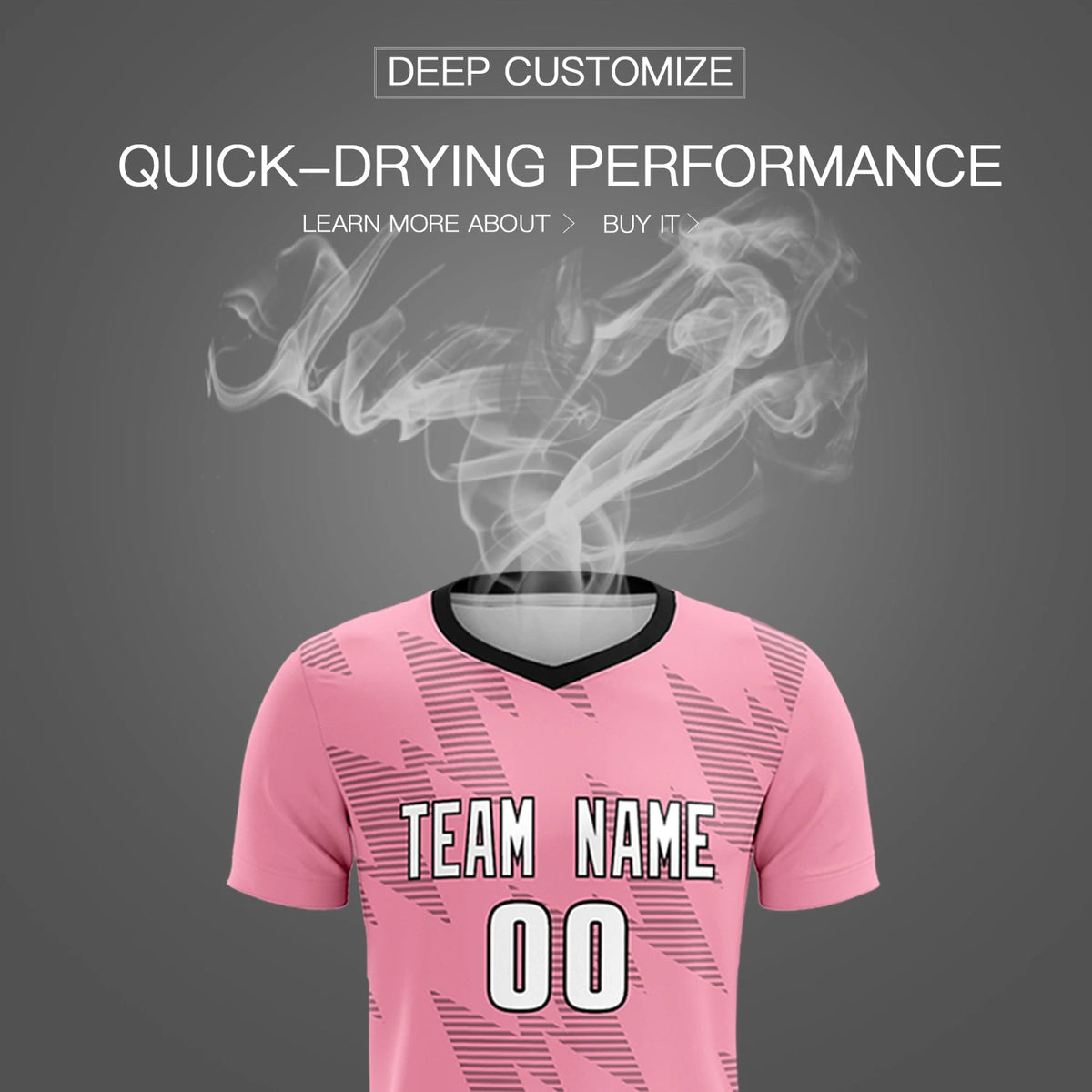 Custom Light Pink Black Quick Dry Training Uniform Soccer Sets Jersey