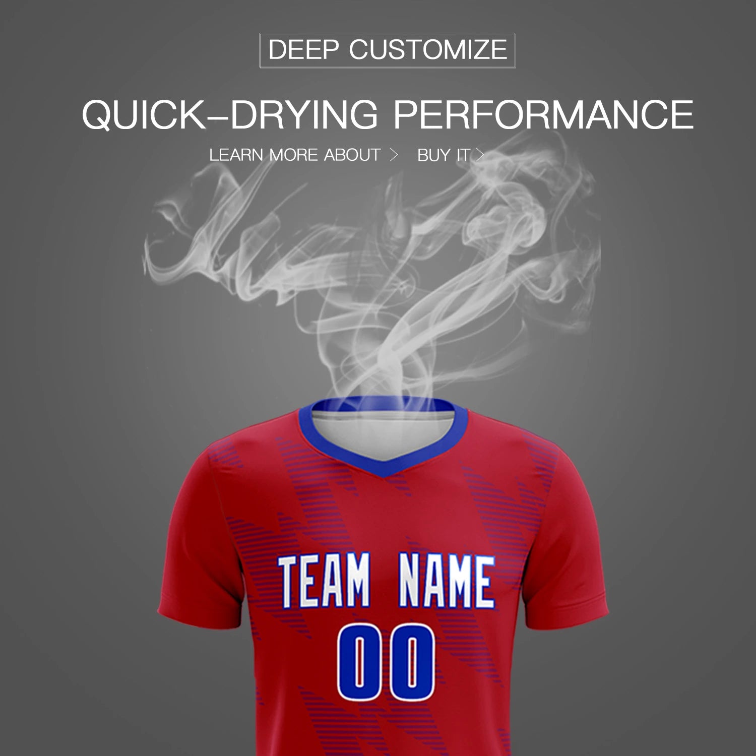 Custom Red Royal Blue Quick Dry Training Uniform Soccer Sets Jersey