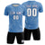 Custom Powder Blue Cream Quick Dry Training Uniform Soccer Sets Jersey