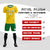 Custom Gold01 Green Quick Dry Training Uniform Soccer Sets Jersey