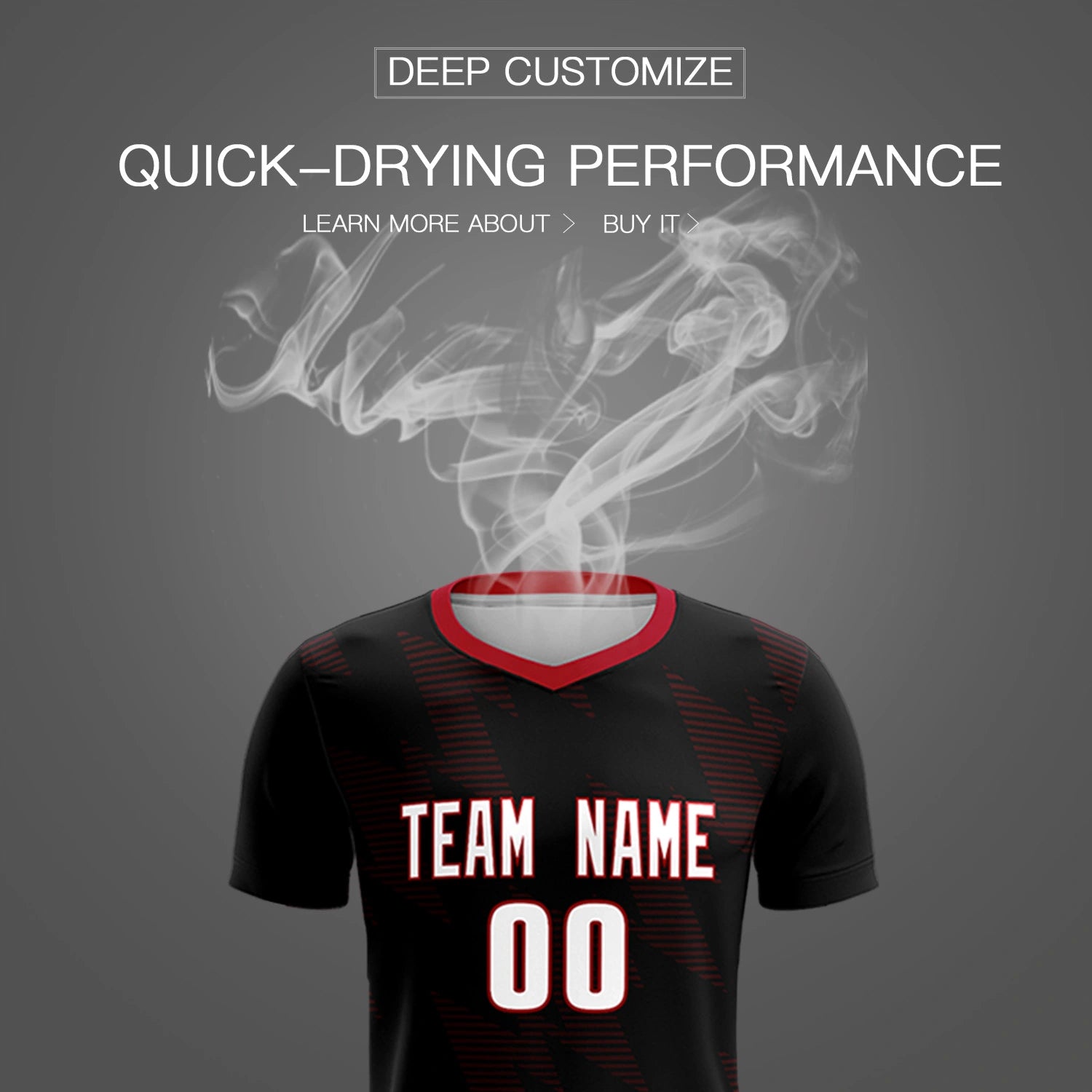 Custom Black Crimson Quick Dry Training Uniform Soccer Sets Jersey