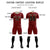 Custom Crimson Khaki Quick Dry Training Uniform Soccer Sets Jersey