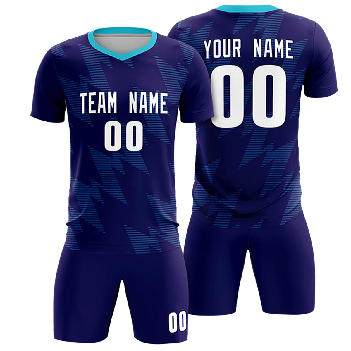 Custom Navy Khaki Quick Dry Training Uniform Soccer Sets Jersey