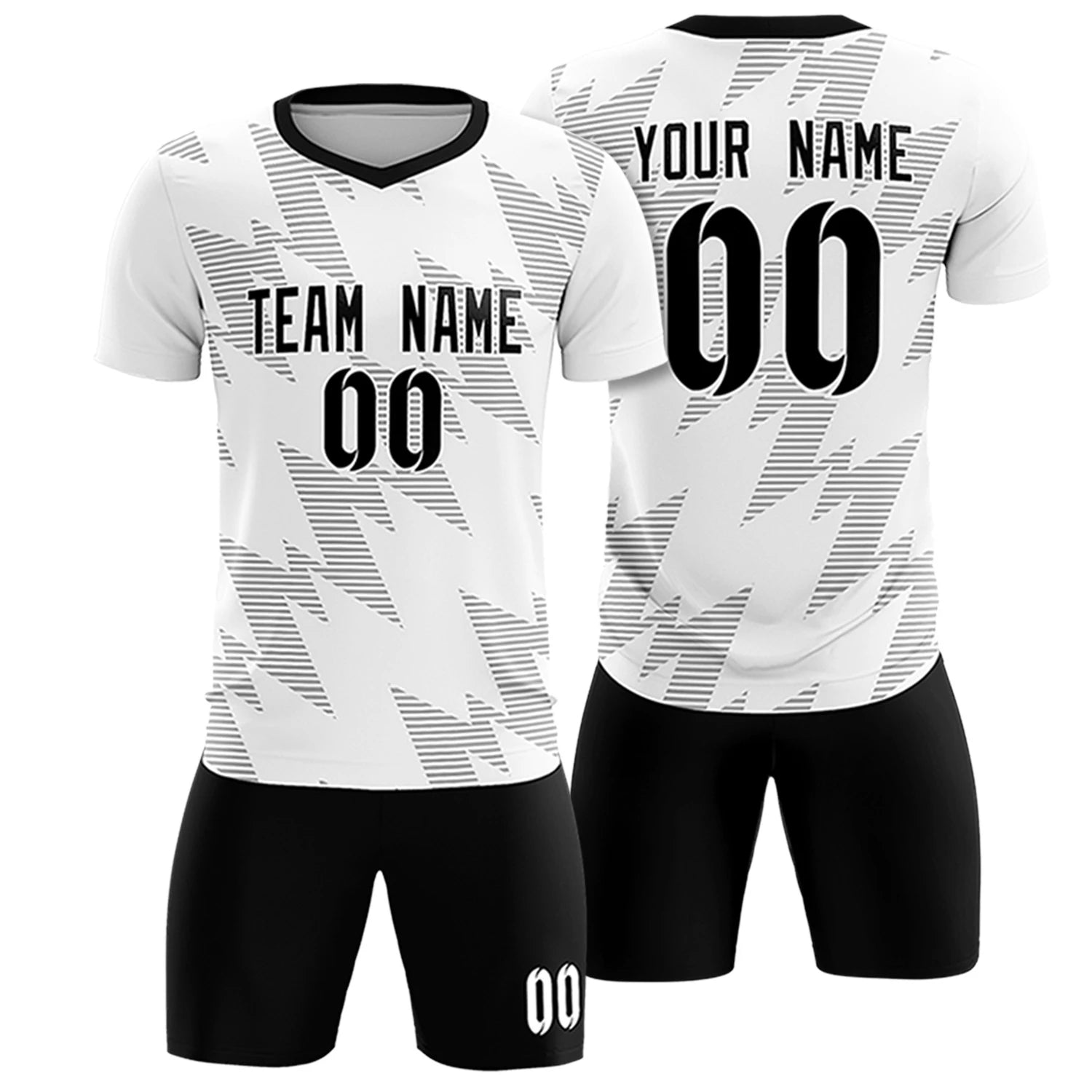Custom White Gray Quick Dry Training Uniform Soccer Sets Jersey