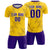 Custom Yellow Purple Quick Dry Training Uniform Soccer Sets Jersey