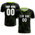 Custom Black Neon Green Quick Dry Training Uniform Soccer Sets Jersey