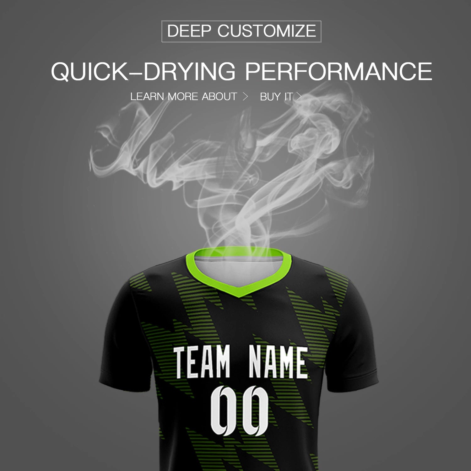 Custom Black Neon Green Quick Dry Training Uniform Soccer Sets Jersey