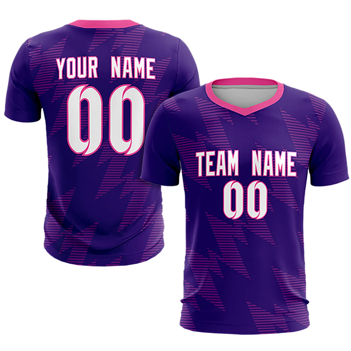 Custom Purple Pink Quick Dry Training Uniform Soccer Sets Jersey
