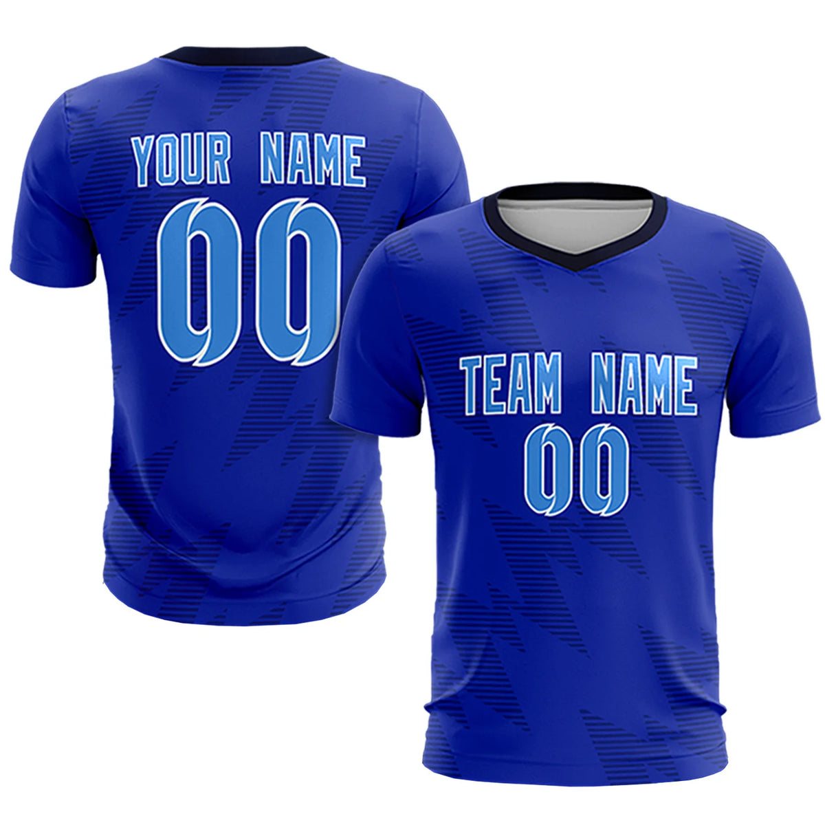 Custom Royal Blue Navy Quick Dry Training Uniform Soccer Sets Jersey