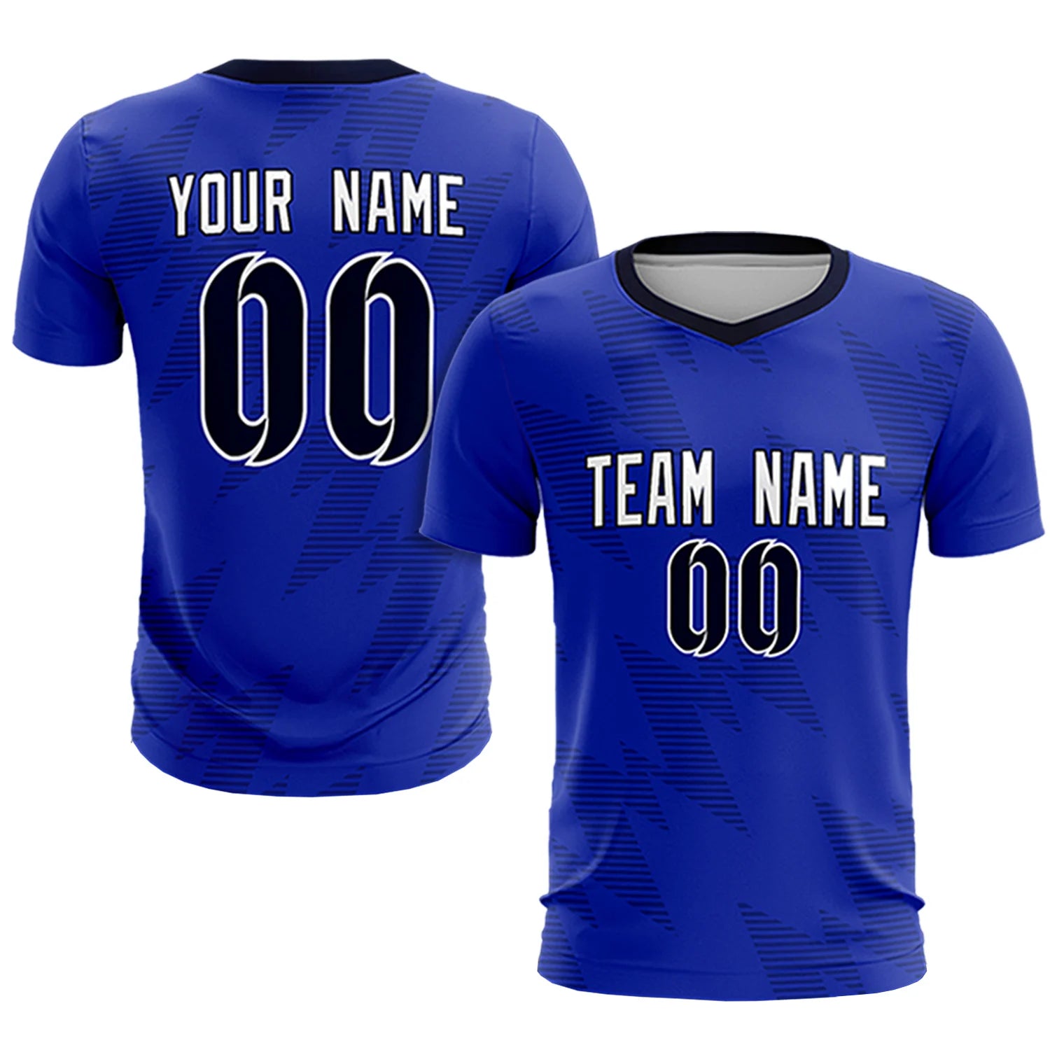 Custom Royal Blue Navy Quick Dry Training Uniform Soccer Sets Jersey