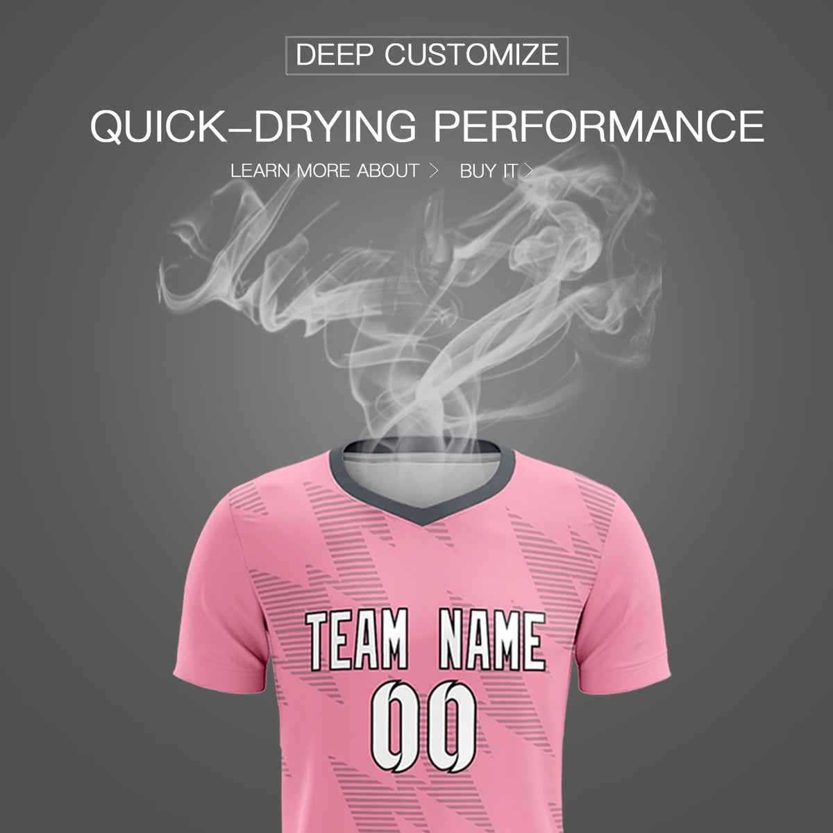 Custom Light Pink Gray Quick Dry Training Uniform Soccer Sets Jersey
