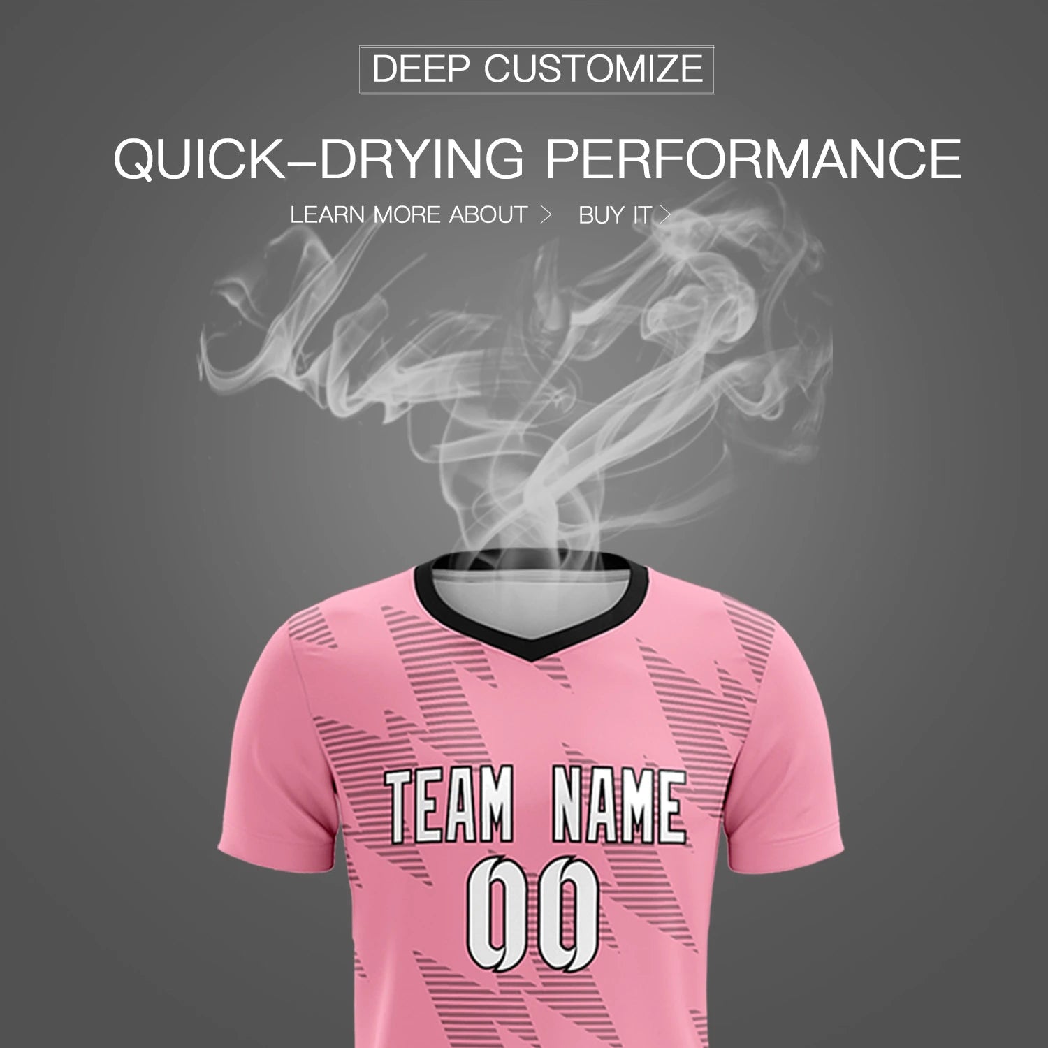 Custom Light Pink Black Quick Dry Training Uniform Soccer Sets Jersey