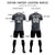 Custom Gray Black Quick Dry Training Uniform Soccer Sets Jersey