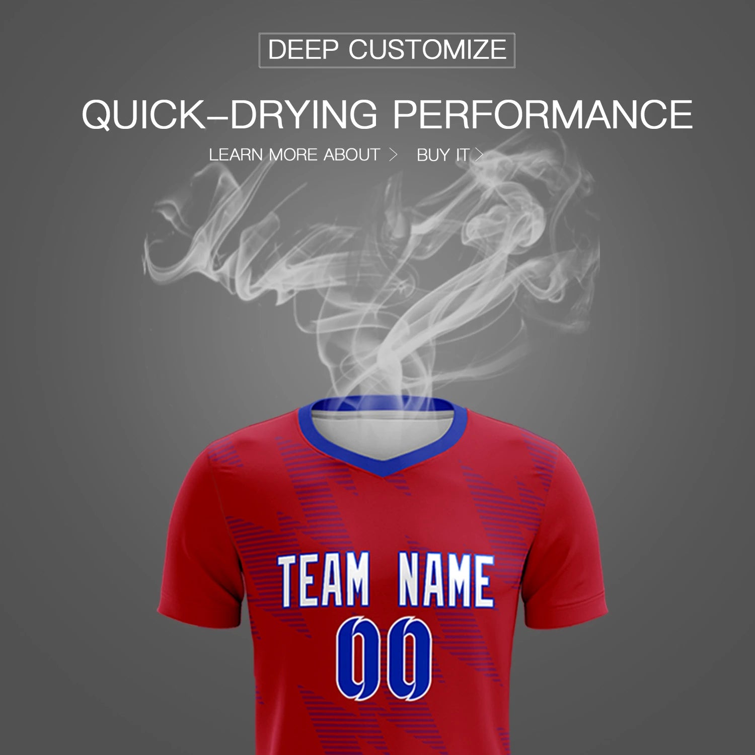 Custom Red Royal Blue Quick Dry Training Uniform Soccer Sets Jersey