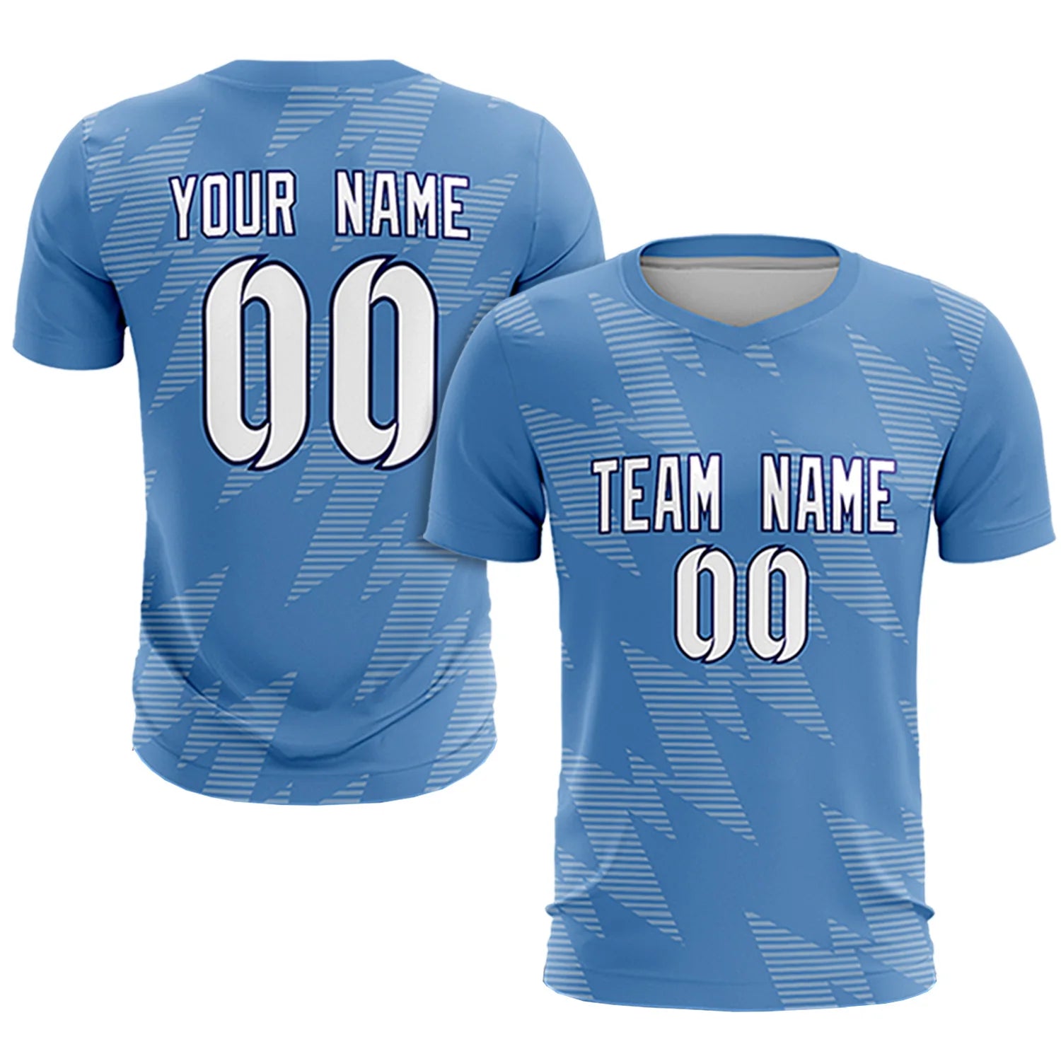 Custom Powder Blue Cream Quick Dry Training Uniform Soccer Sets Jersey