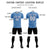 Custom Powder Blue Cream Quick Dry Training Uniform Soccer Sets Jersey