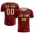 Custom Crimson Khaki Quick Dry Training Uniform Soccer Sets Jersey