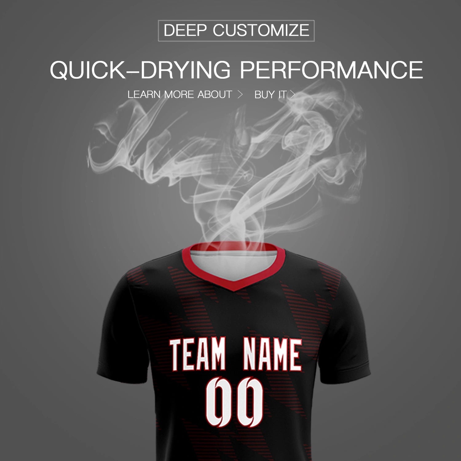 Custom Black Crimson Quick Dry Training Uniform Soccer Sets Jersey