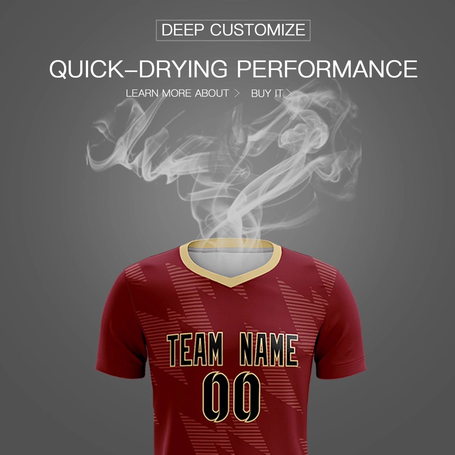 Custom Crimson Khaki Quick Dry Training Uniform Soccer Sets Jersey