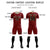 Custom Crimson Khaki Quick Dry Training Uniform Soccer Sets Jersey