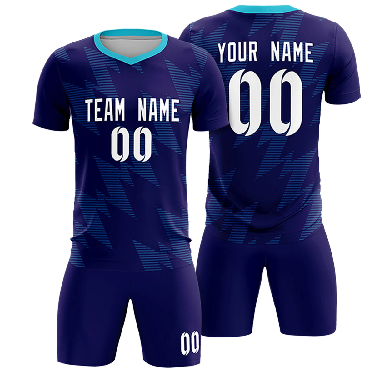 Custom Navy Khaki Quick Dry Training Uniform Soccer Sets Jersey