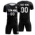 Custom Black Gray Training Uniform For Men Soccer Sets Jersey