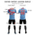 Custom Light Blue Red Training Uniform For Men Soccer Sets Jersey