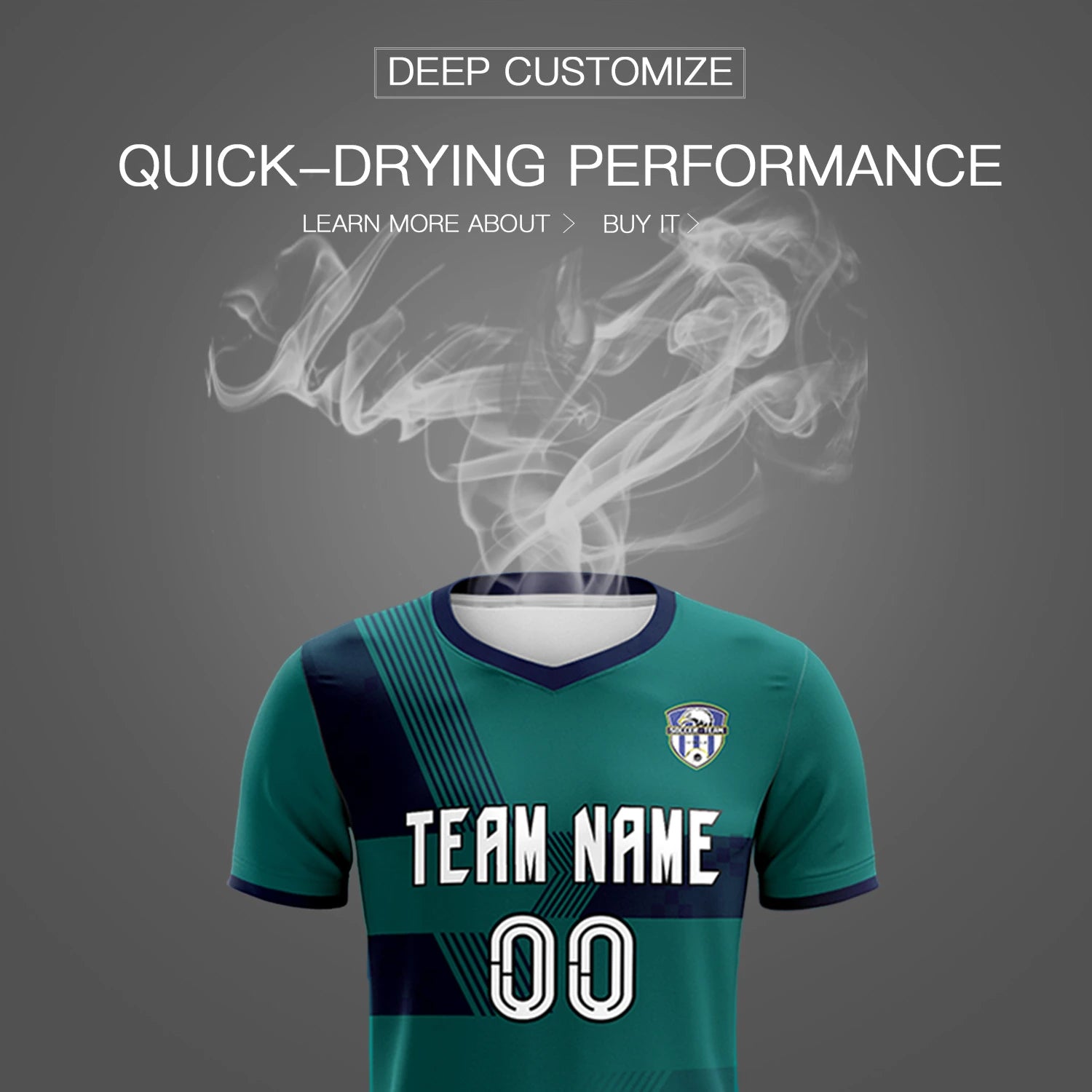 Custom Midnight Green Navy Training Uniform For Men Soccer Sets Jersey