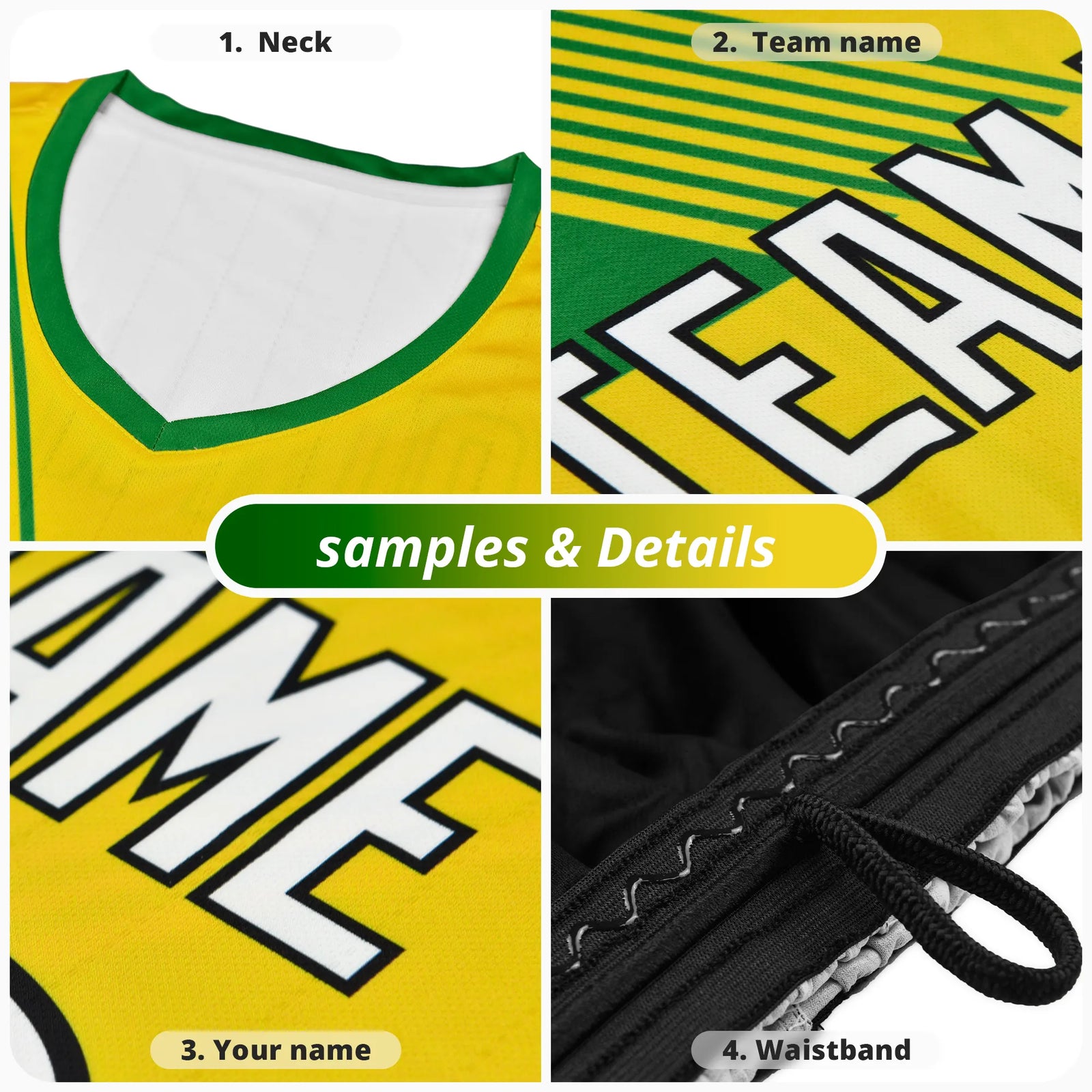 Custom Gold01 Kelly Green Training Uniform For Men Soccer Sets Jersey