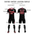 Custom Black Red Training Uniform For Men Soccer Sets Jersey