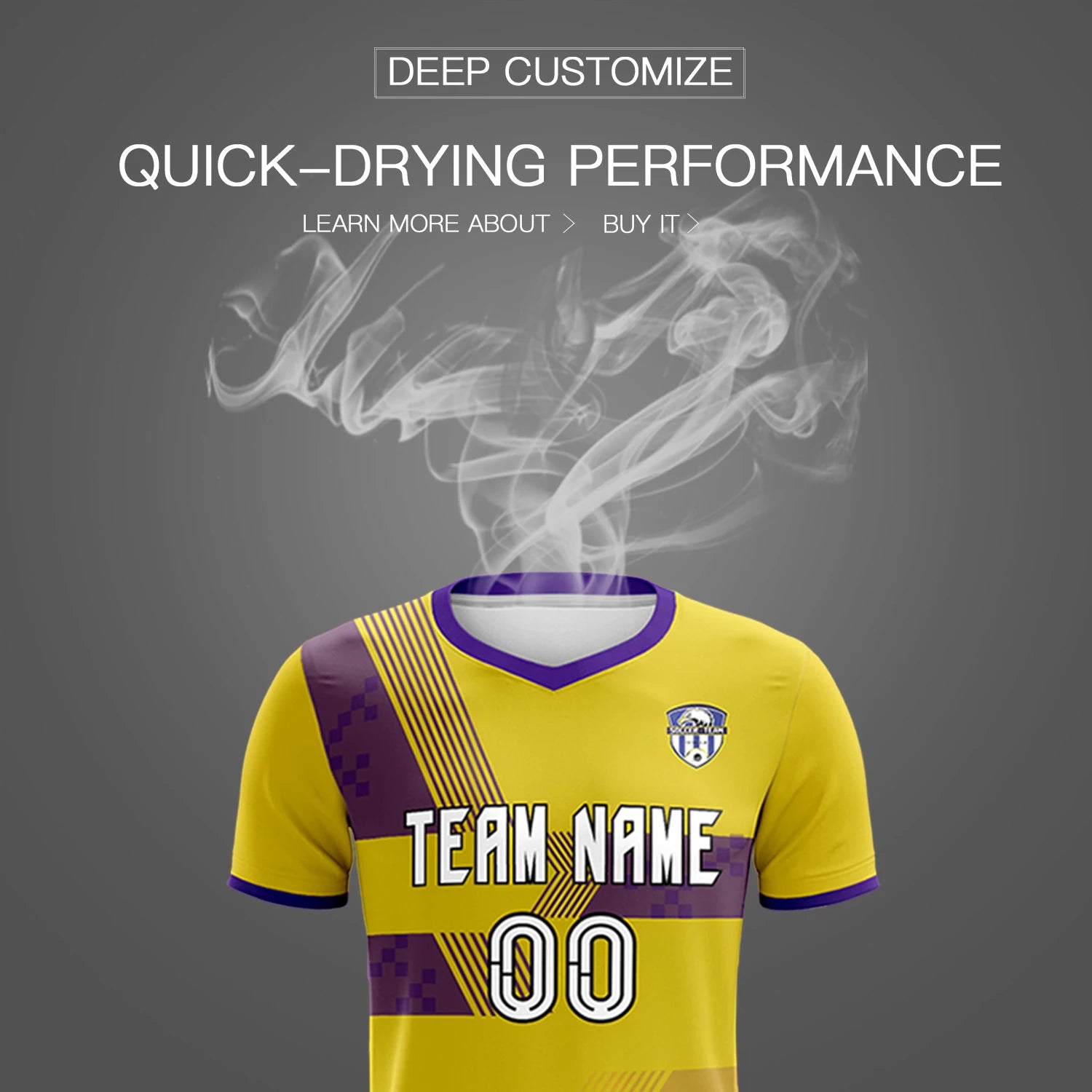 Custom Gold01 Purple Training Uniform For Men Soccer Sets Jersey