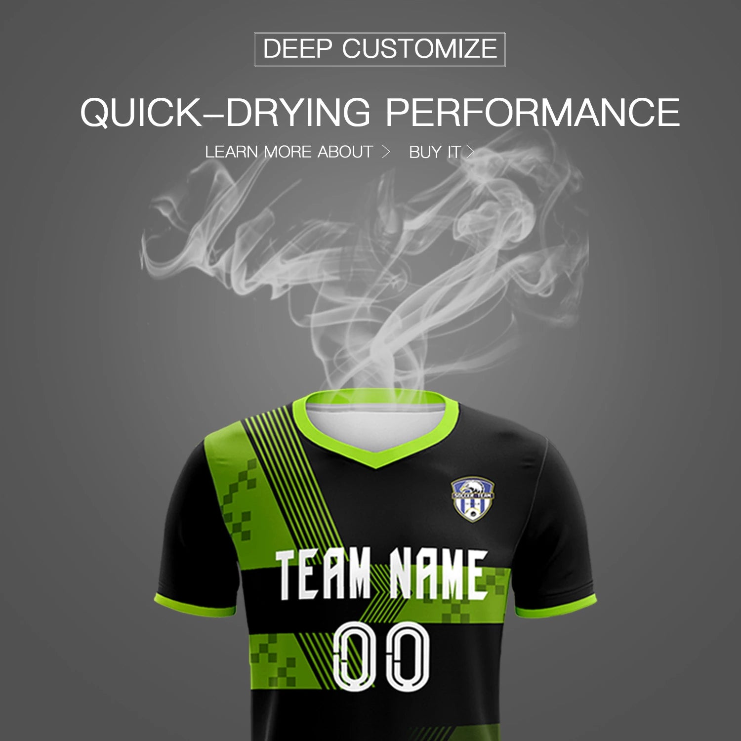 Custom Black Neon Green Training Uniform For Men Soccer Sets Jersey