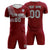 Custom Crimson Gray Training Uniform For Men Soccer Sets Jersey