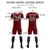 Custom Crimson Gray Training Uniform For Men Soccer Sets Jersey