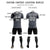 Custom Gray Black Training Uniform For Men Soccer Sets Jersey